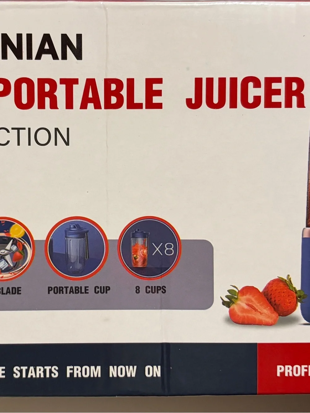 Portable Juicer Bottle - Blue - Compact Personal Blender
